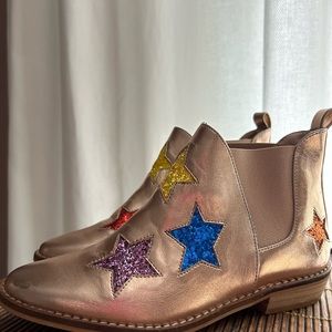 Rose Gold Stella McCartney Kids Glitter Star Boots